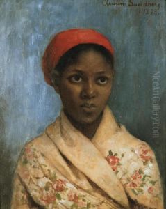 Ung Afrikanska I Rod Sjal