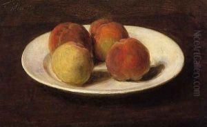 Still Life of Four Peaches by Ignace Henri Jean Fantin-Latour