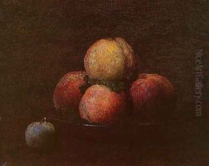 Peaches and a Plum by Ignace Henri Jean Fantin-Latour