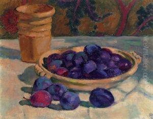 Still Life with Plums by Theo van Rysselberghe