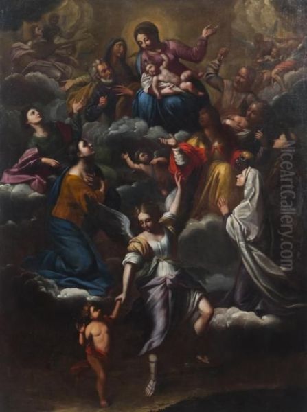 "l'angelo Custode Presenta L'anima Alla Madonna Con Il Bambino E I Santi" - view 1
