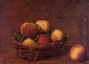 Still Life with Peaches by Ignace Henri Jean Fantin-Latour