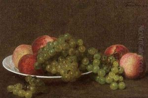 Peaches and Grapes by Ignace Henri Jean Fantin-Latour