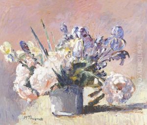 Schwertlilien Und Pfingstrosen In Einer Vase by Max Robert Theynet