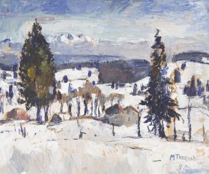 Winterlandschaft Mit Alpenpanorama by Max Robert Theynet