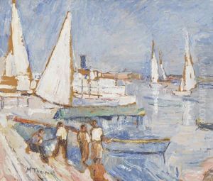 Hafen Am Neuenburgersee Mit Segelbooten by Max Robert Theynet