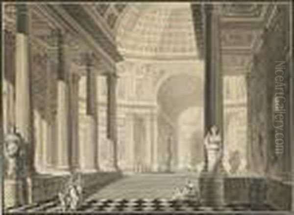 An Architectural Capriccio With Vaulted Ceilings - view 1