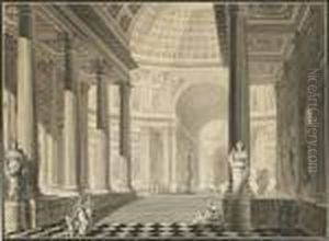An Architectural Capriccio With Vaulted Ceilings