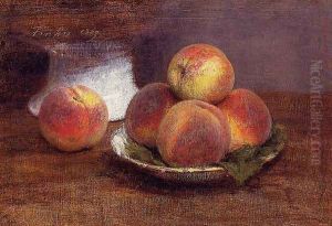 Bowl of Peaches by Ignace Henri Jean Fantin-Latour