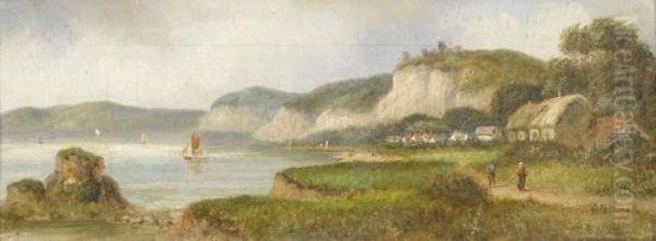 Felskuste Mit Dorf Und Staffage - view 1