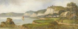 Felskuste Mit Dorf Und Staffage by Gabriel Thompson