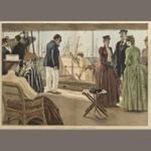 A Reception On A Yacht by Thure Thulstrup