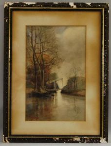The Old Drawbridge by Friedrich Tiedemann