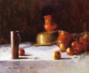 Still Life with Copper, Brass and Onions by Emil Carlsen