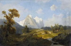 Das Wetterhorn Von Hasliberg Aus by Carl Johann Fr. Toeche