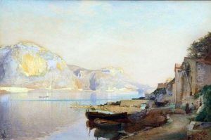 A Greek Coastal Landscape by Pownoll Toker Williams