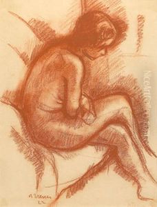"desnudo Sentado" by Georges-Albert Tresch