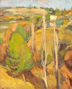 Paisaje Con Tres Chopos by Georges-Albert Tresch