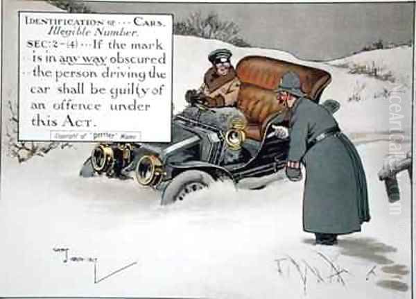Identification of Cars Illegible Number Sec 2-4If the mark is in any way obscured the person driving the car shall be guilty of an offence under this Act - view 1