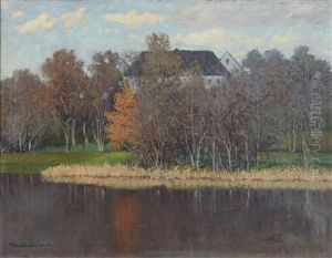 Herbstliche Flusslandschaft Herbstliche Flusslandschaft