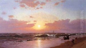 Sunrise, Barnegat Beach, New Jersey by Francis Augustus Silva