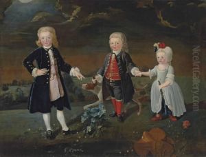 Portrait Of Daniel, William And Stephen Eaton by Pieter van Bleeck