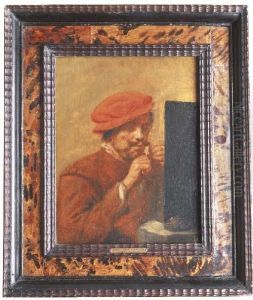 A Man Trimming His Moustache