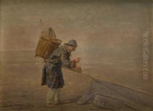 Le Ravaudage Du Filet De Peche by Edmond Van Der Haeghen