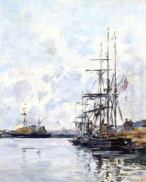 Port, Sailboats at Anchor - view 1
