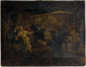 Boceto. Personajes En Interior by Eugenio Lucas Velazquez