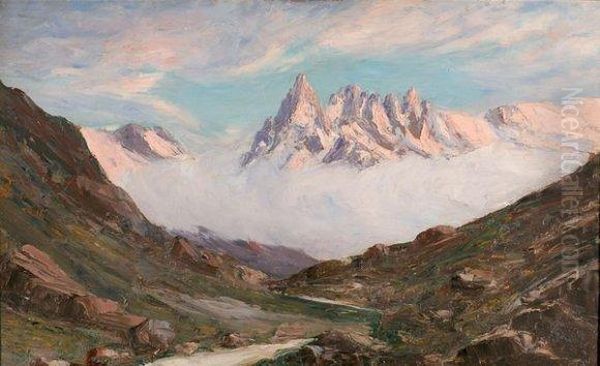 Premiere Lumiere Du Couchant Sur L'aiguille Du Grand Montet - view 1