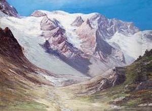 Paysage De Montagne Aux Enfetchores Dans Les Alpes by Emile Veron