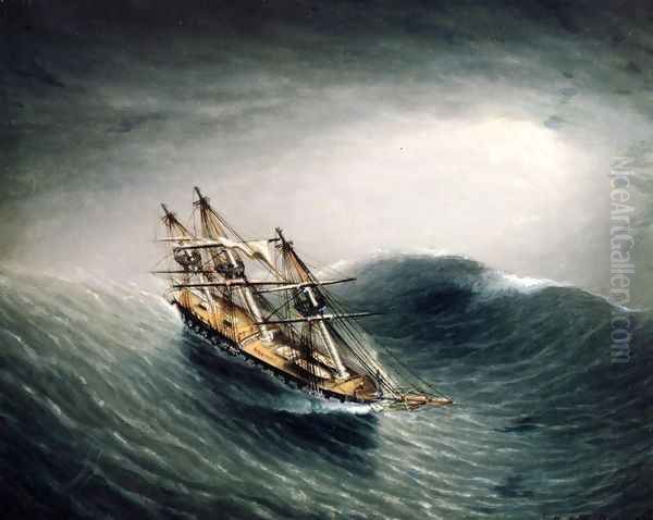 Schooner in a Stormy Sea - view 1