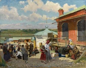 View Of Plios by Alexandr Vladimirovich Makovsky