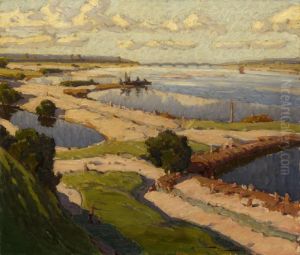 The Volga River by Alexandr Vladimirovich Makovsky