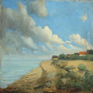 Coastal Landscape With Houses by Marie Von Baselli