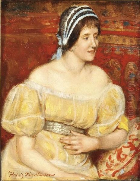 Portrait Of A Young Woman In A Yellow Dress - view 1
