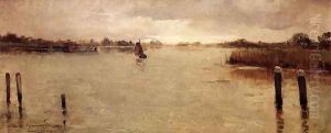 La Ile a Spaarnwoude by Theo van Rysselberghe