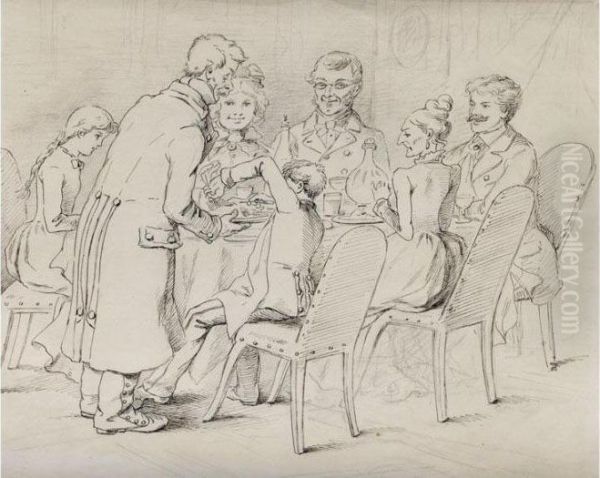 Familie Am Speisetisch. - view 1
