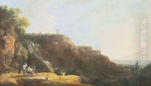 The Great Cascade and Villa of Maecenas at Tivoli by Richard Wilson