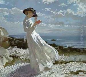Grace reading at Howth Bay