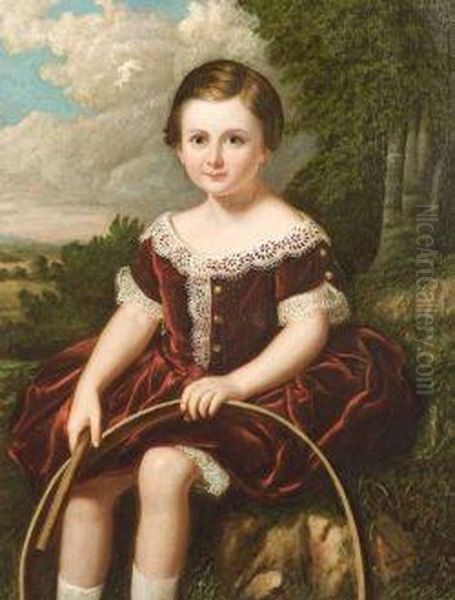 Portrait Of A Child In Red Velvet - view 1