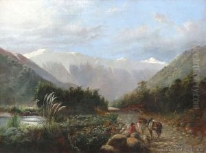 Settlers In A South Island Landscape Settlers In A South Island Landscape