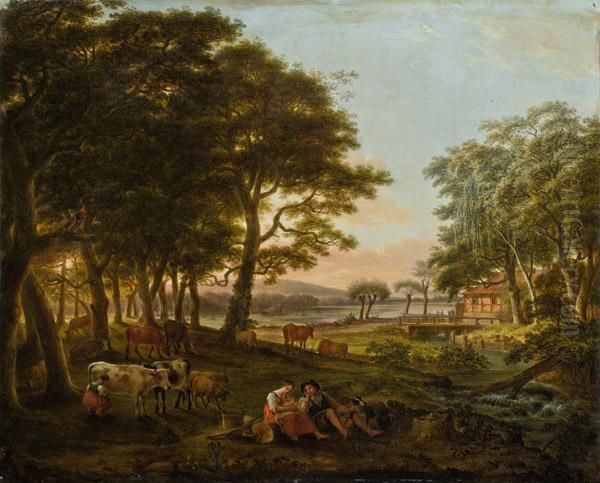 Hirtenpaar In Sudlicher Landschaft - view 1