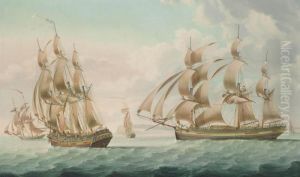 Trafalgar Transports Running Down The Channel Off The Downs by Robert Willoughby