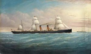 The Cunard Liner Servia Outward Bound To America
