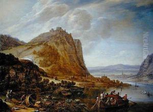 Mountainous Rhineland landscape, 1660 by Herman Saftleven