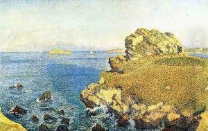 The Pointe de per Kiridec at Roscoff, Brittany by Theo van Rysselberghe