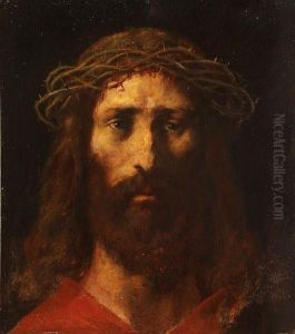 Christ With Crown Of Thorns by Rudolf I Yelin