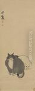 Two Cats by Min Zhen